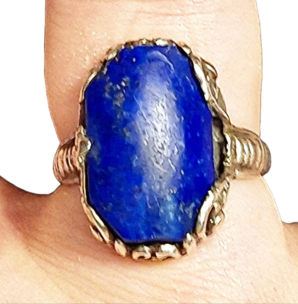 ✨️Lapis Lazuli Sterling Silver Filigree MCM Gorgeus Ring Size 6.25-6.5!